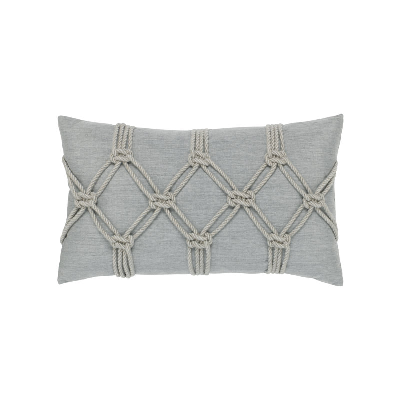 Lagoon Rectangular Indoor/Outdoor Pillow Cover & Insert, Indigo, Rectangular 12"H x 20"W
