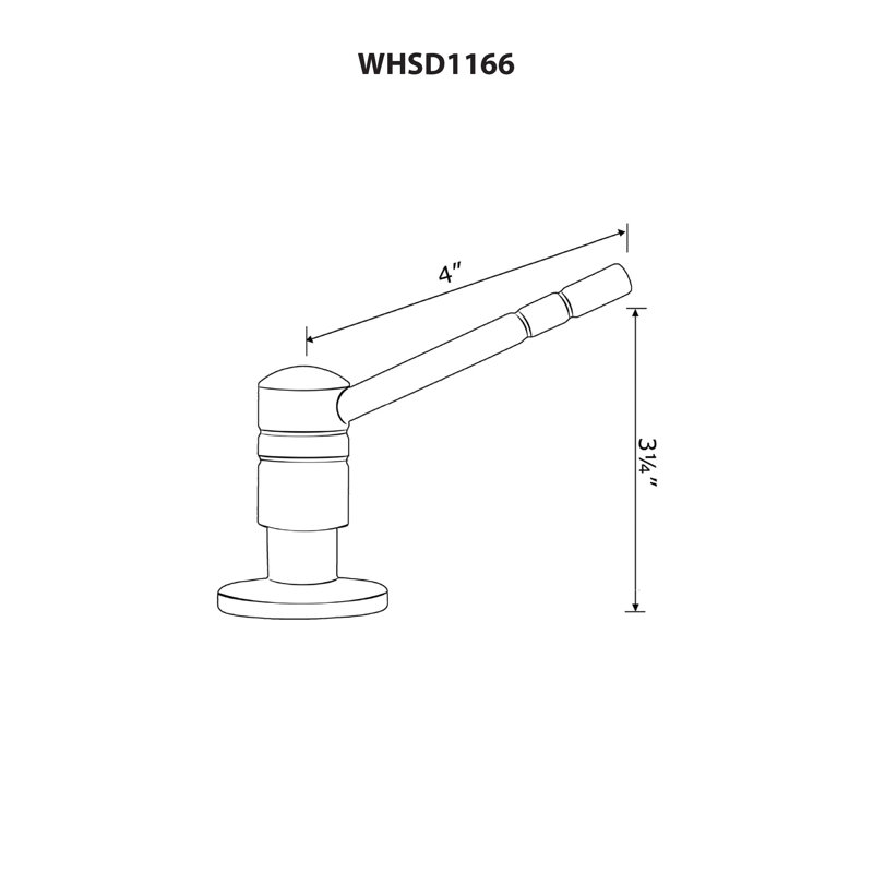 Whitehaus Solid Brass Soap & Lotion Dispenser, Polished Chrome