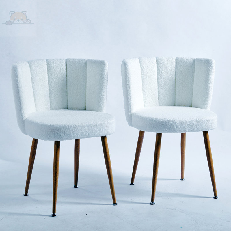 Chaise d'appoint de 23,62 po Cytlali, Tissu blanc Cytlali