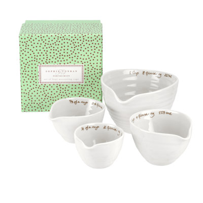 Portmeirion Sophie Conran White Measuring Cups 5.5"