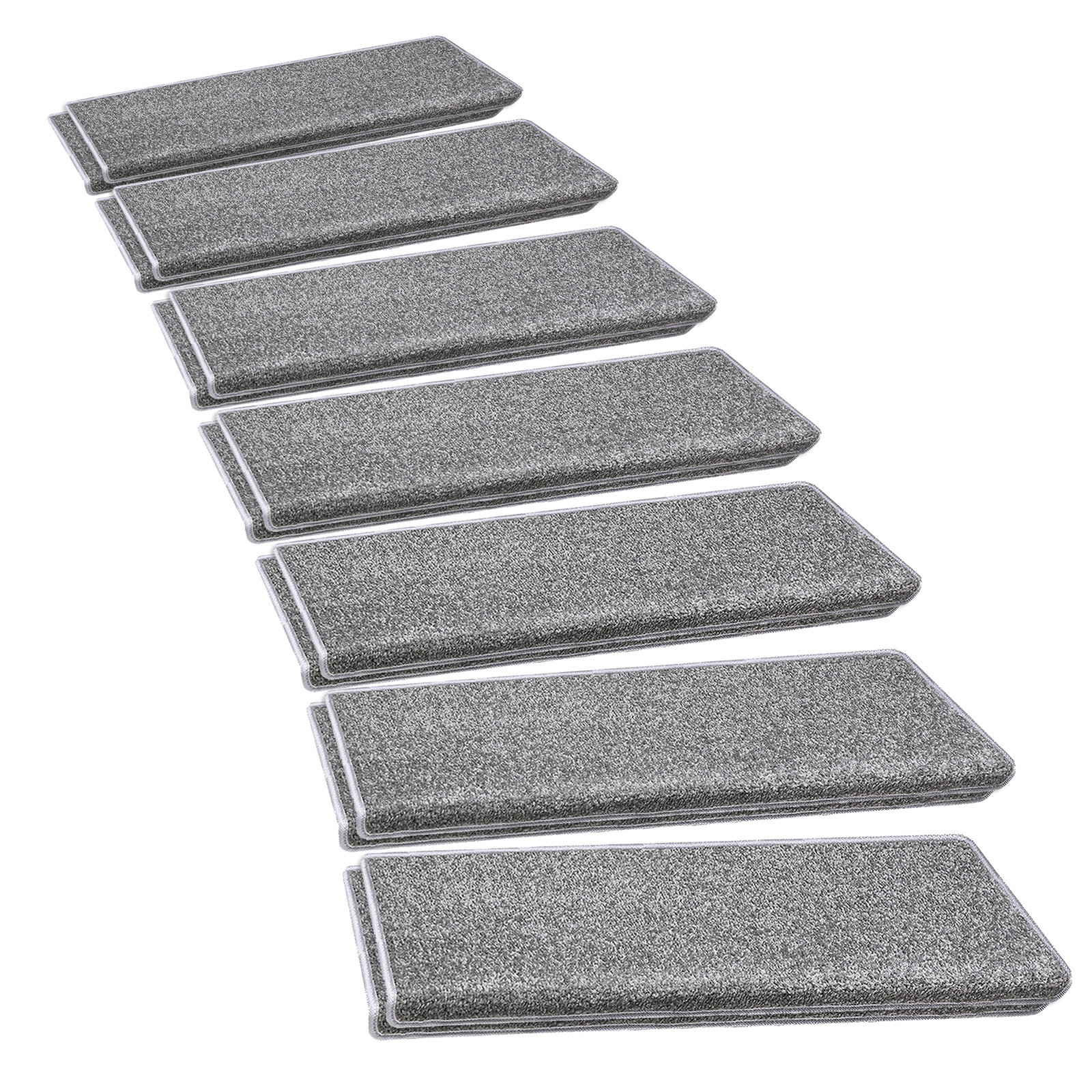 Stair Treads Carpet Step Runners - 14+1 Pc. Set, Adhesive Backing with  Non-Skid Slip Resistance, Indoor Soft and Quiet Wooden Surface Covers for  Kids