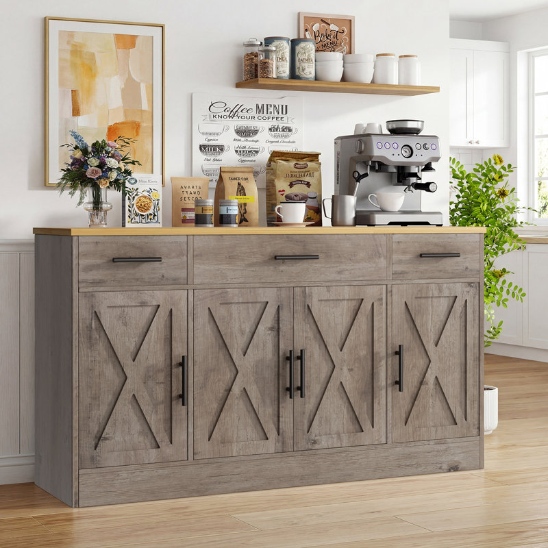   Cydney 53.4" Sideboard Buffet, Gray