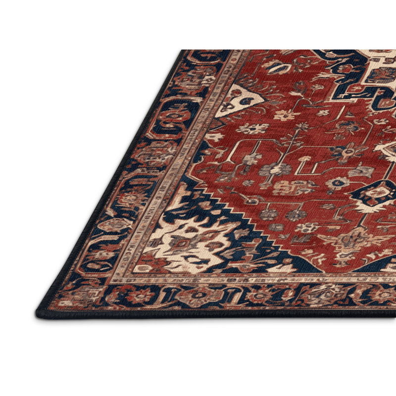 Tapis brun lavable à la machine, Rectangle 5 pi x 7 pi