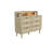 43.31'' Wide Modern 6-Drawer Dresser With Rattan Pattern Panels, LED Light Strip & Power Outlet
