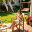 Chaise pliante en bois Chaise pliante en bois Chaise pliante 2 pièces / ensemble Populus + toile