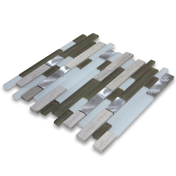 12" x 12" Marble Linear Mosaic Wall & Floor Tile