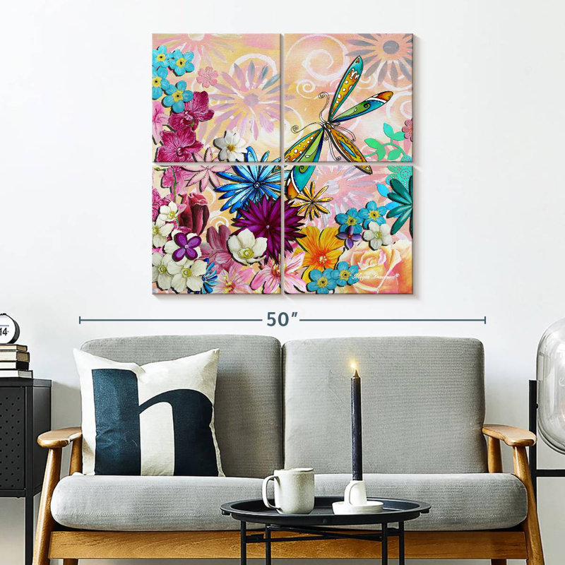 Harnek Whimsical Floral Collage II, 32" H x 32" W