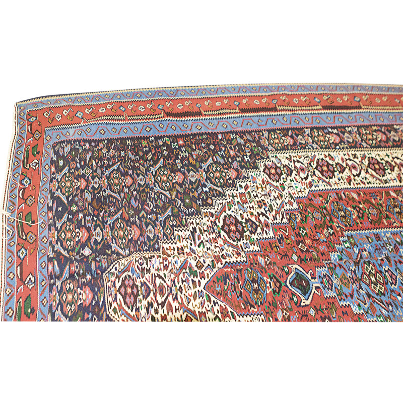 Hand Knotted Wool Area Rug in Multi