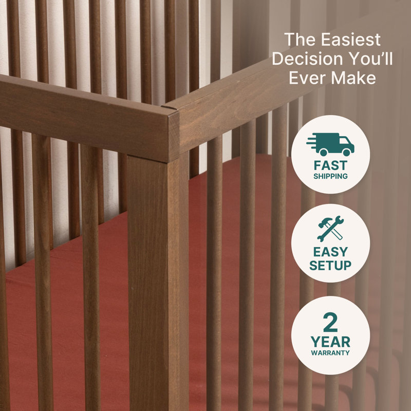 Soho 3-in-1 Convertible Crib, Walnut