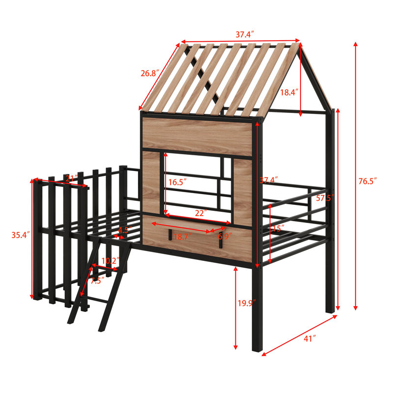 Markess Metal Bed, Black