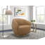 Fauteuil demi-tonneau pivotant en cuir Amelea