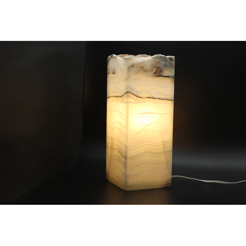 Lampe onyx angélique monolithe