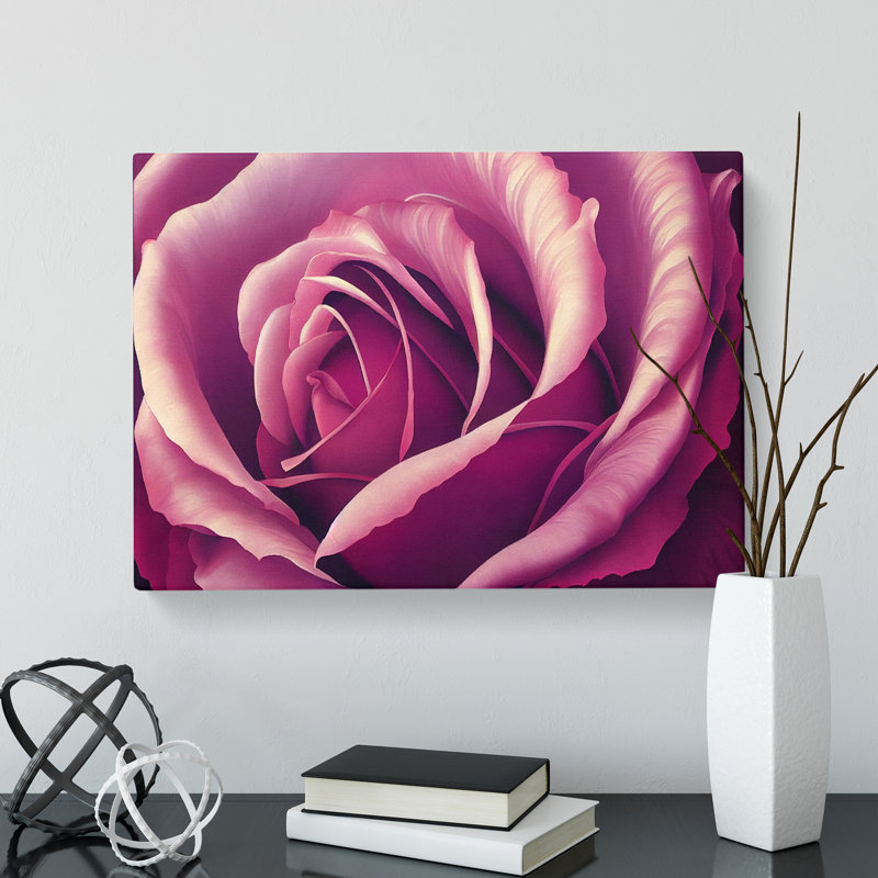 Lovable Rose Flower - Wrapped Canvas, 35cm H x 50cm W x 3cm D