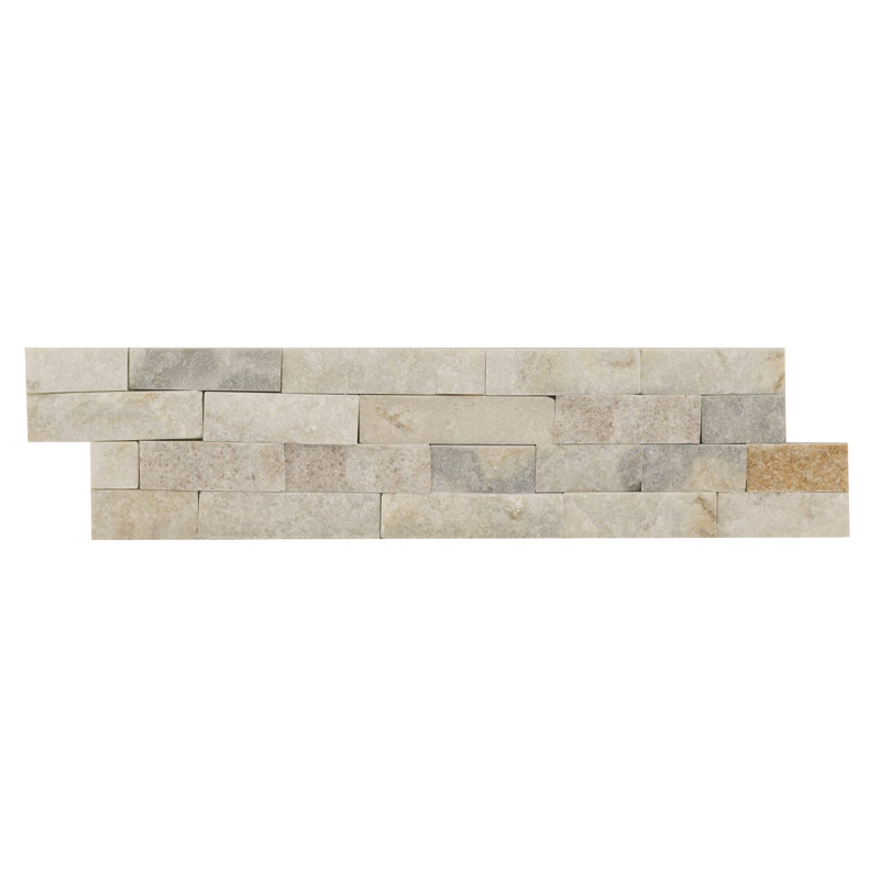 Stonecrest 6 in. x 24 in. Split Face Natural Stone Ledger Panel Wall Tile, Auric Gold