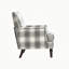 Fauteuil d'appoint vintage à garniture cloutée en lin 25,2 po