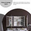 Armoire de rangement murale argentée avec miroir H 30 "-1383463647