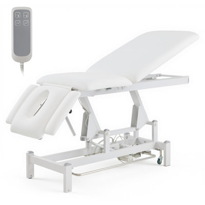 Table de soins du visage électrique avec hauteur réglable, dossier à angles multiples, inclinaison du siège, commande au pied et appui-tête amovible