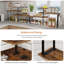 Organisateur de comptoir de cuisine - étagère d'angle à 3 niveaux, organisateur de comptoir de salle de bain, support à épices, bar à café, évier, brun rustique