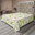 Vert pomme et jaune pastel / motif floral