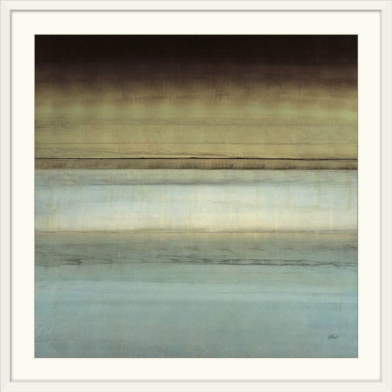 «Beauty in Blue II» par Randy Hibberd, reproduction d'art, H 38 po x l 38 po x P 1 po, Cadre blanc