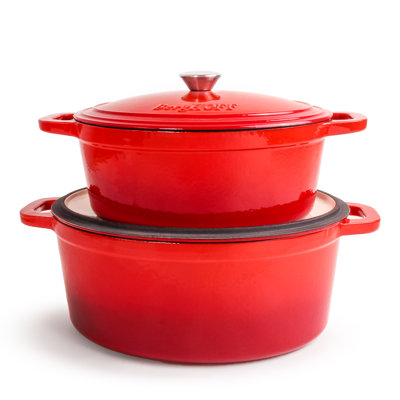 Batterie de cuisine en fonte 4 pièces Neo avec et 7 pintes Fours néerlandais couverts