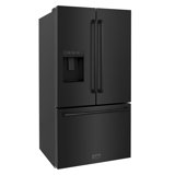 Zline 36 In. 28.9 Cu. Ft. Standard-depth French Door External Water Dispenser Refrigerator With Dual Ice Maker In Fingerprint Resistant Stainless Steel