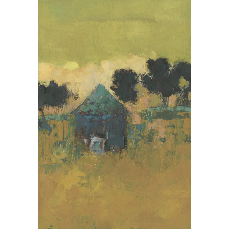«Keezletown Barn» par Sue Jachimiec, peinture sur toile tendue, H 12 po x l 8 po