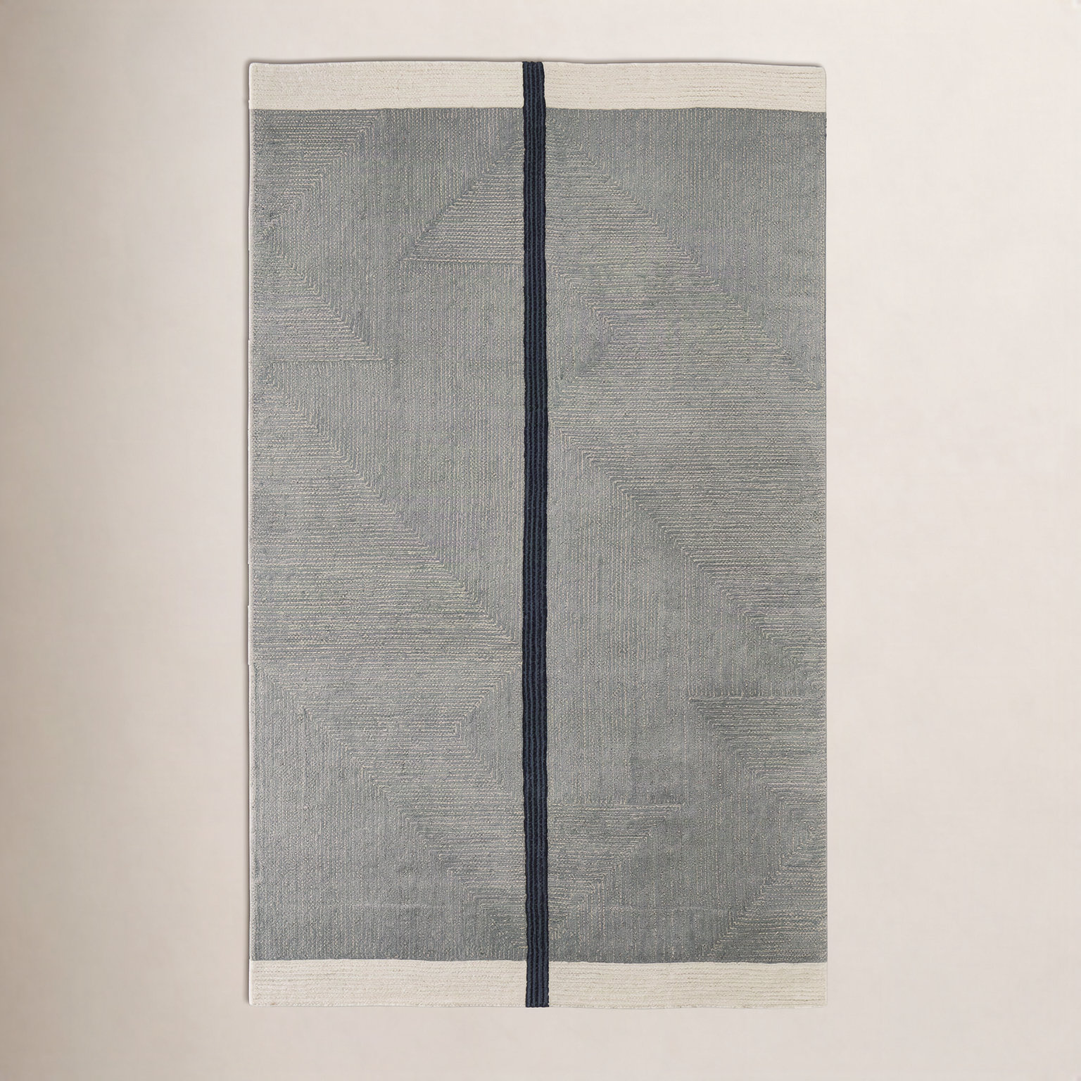 Nio Gray Black Hand-Woven Rug, Rectangle 12' x 15'