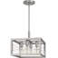 Luminaire suspendu lanterne rectangulaire 4 lumières Bernadea