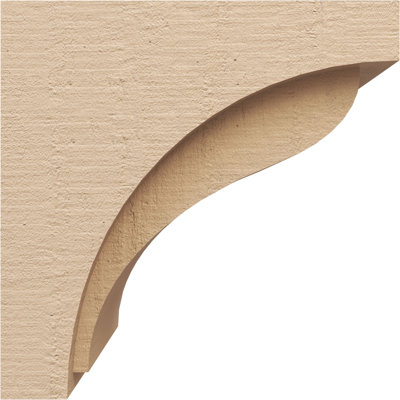 Helena Rough Cedar Woodgrain TimberThane Corbel, Primed Tan