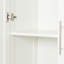 Armoire de cuisine et garde-robe blanche à 2 portes, 3 compartiments, 4 compartiments, et pratique avec 3 cloisons, rangement fabriqué avec des matériaux solides, facile à nettoyer rapidement