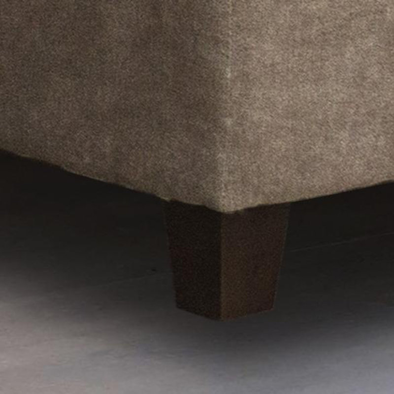 Canapé modulaire en tissu avec méridienne orientée vers la droite, Tissu brun