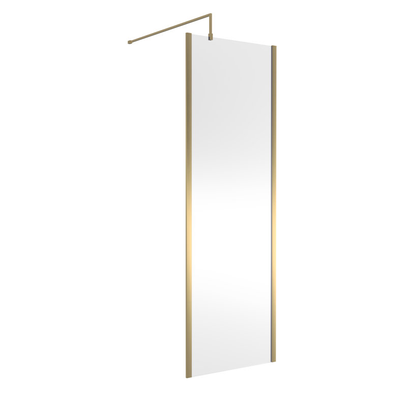 900Mm Outer Framed Wetroom Screen With Support Bar, 495.3cm H x 177.8cm W x 1.40 cm