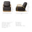 Fauteuil club en cuir véritable Aicha