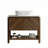 Linea 36" Freestanding Bathroom Vanity with 3D Textured Wood Veneer Doors, Carrara White Sintered Stone Top & Volakas Vessel Sink-1476463817-1484918755
