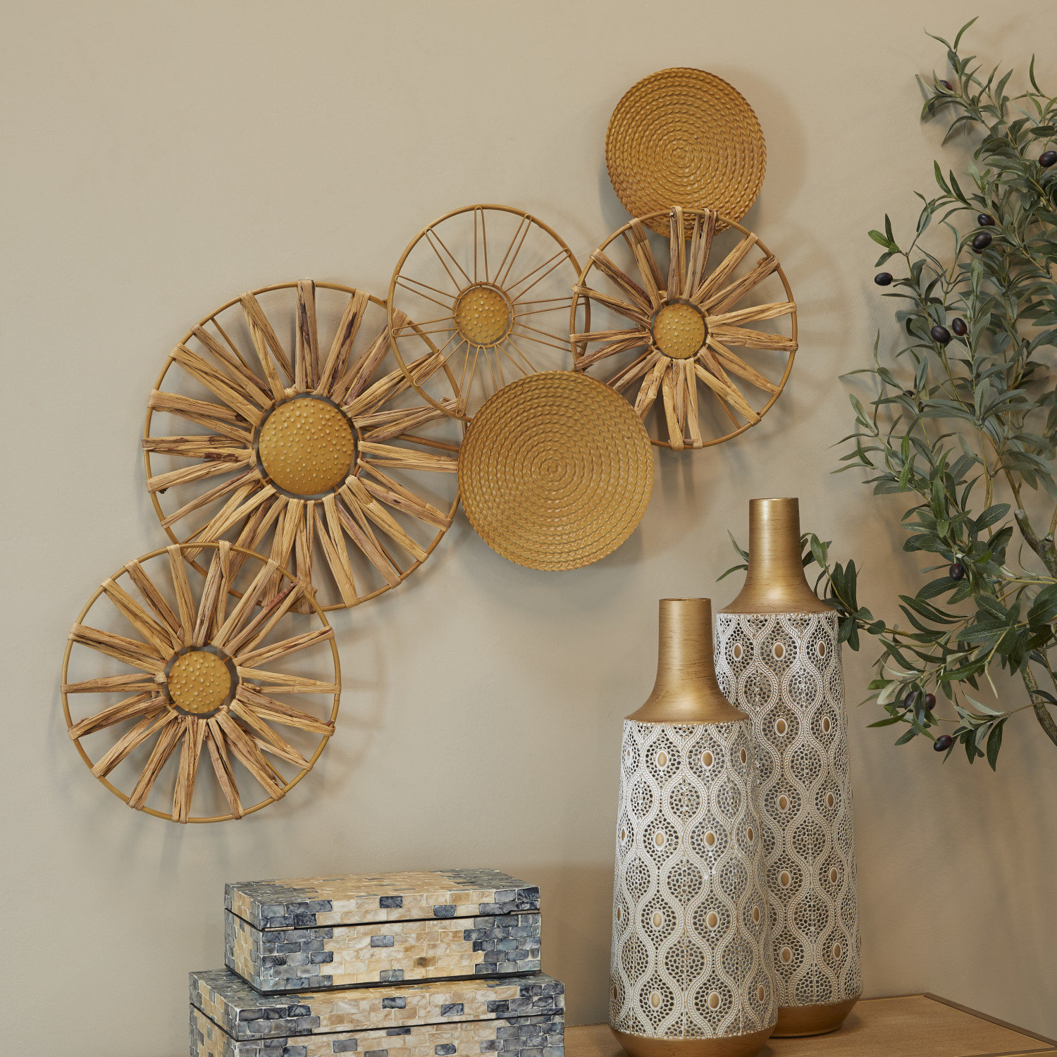 Novogratz Cole And Grey Natural Metal Wall Decor | Wayfair