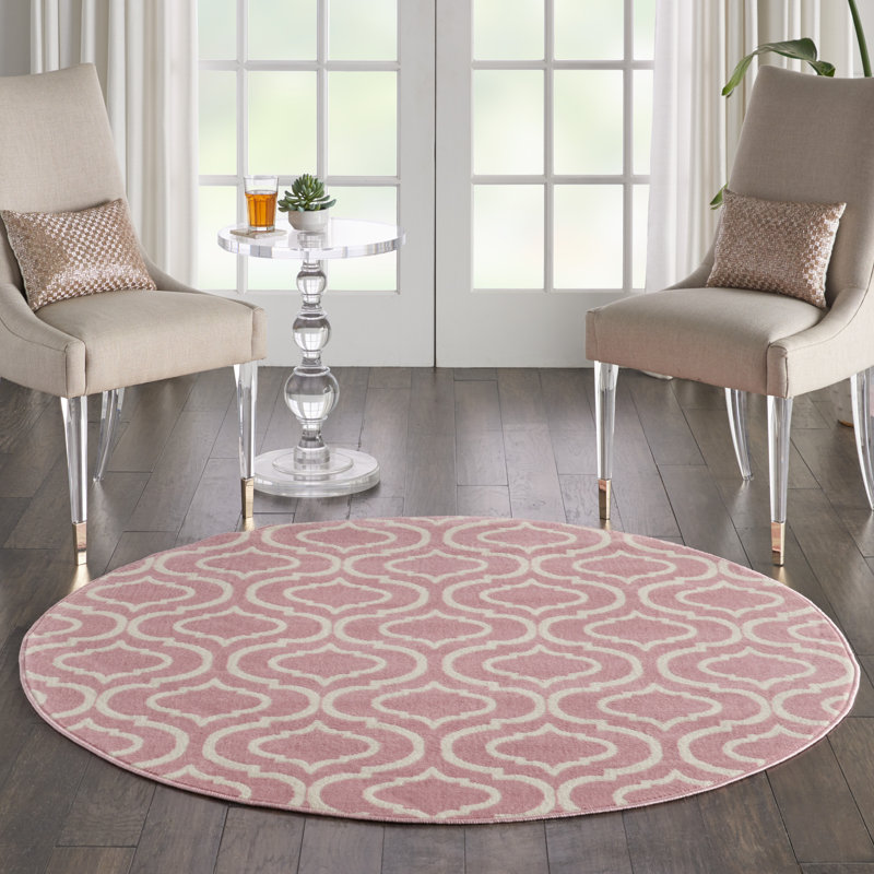 Kardinya Geometric Indoor Rug, Round 8'
