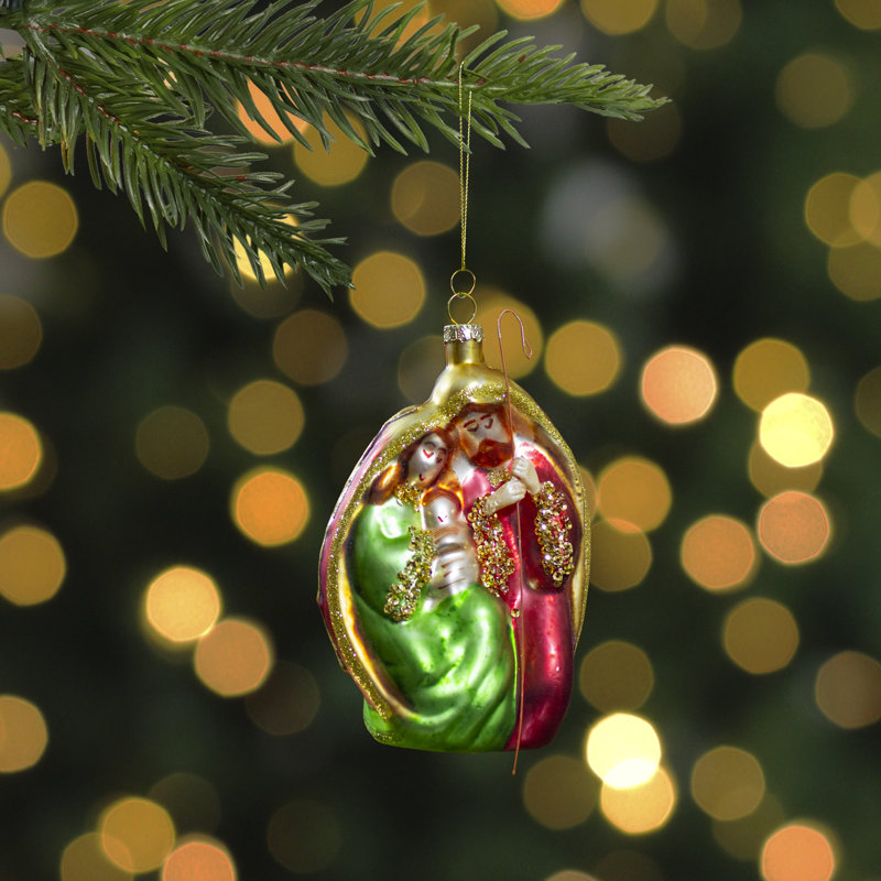 Ornement de Noël en verre 6 po