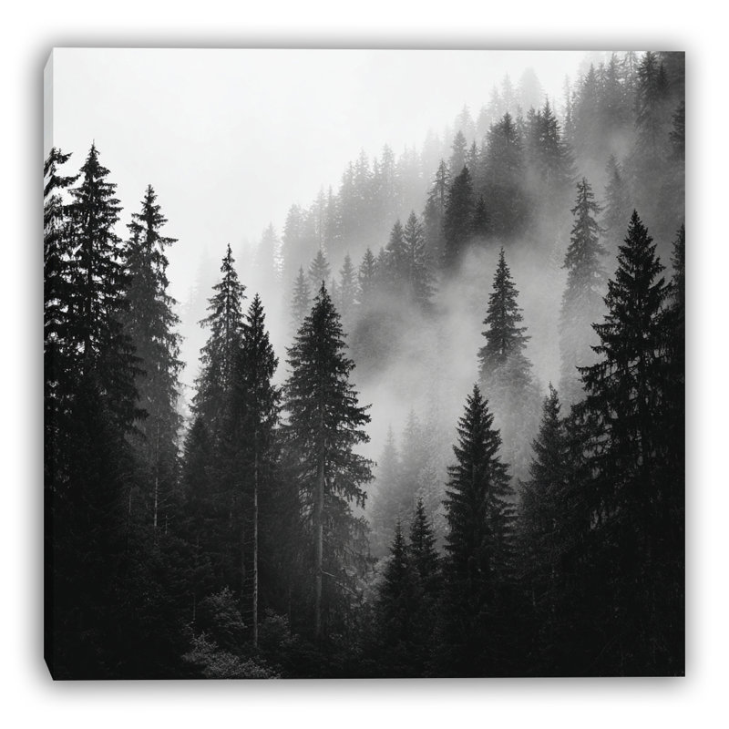 Art mural sur toile Evergreen, H 12 po x l 12 po