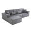 Canapé modulaire de 109 po, canapé modulaire Cloud avec assise profonde, canapé modulaire en forme de L moderne avec méridienne, canapé rembourré pour le salon, sans assemblage