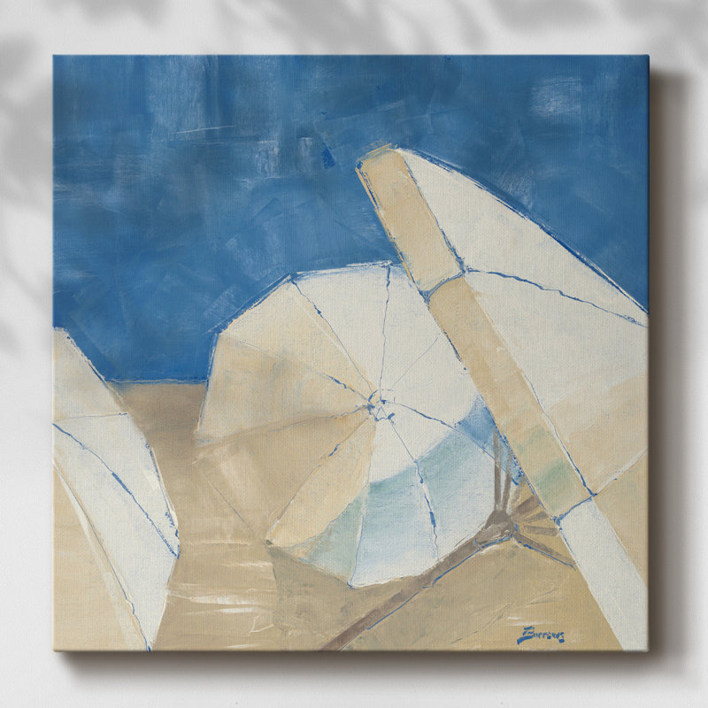 Sur la plage, impression sur toile, H 24 po x l 24 po x P 1,5 po