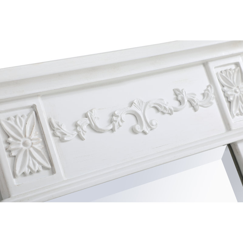 Miroir de salle de bain/meuble-lavabo traditionnel Nai, Teck, 36 po x 28 po