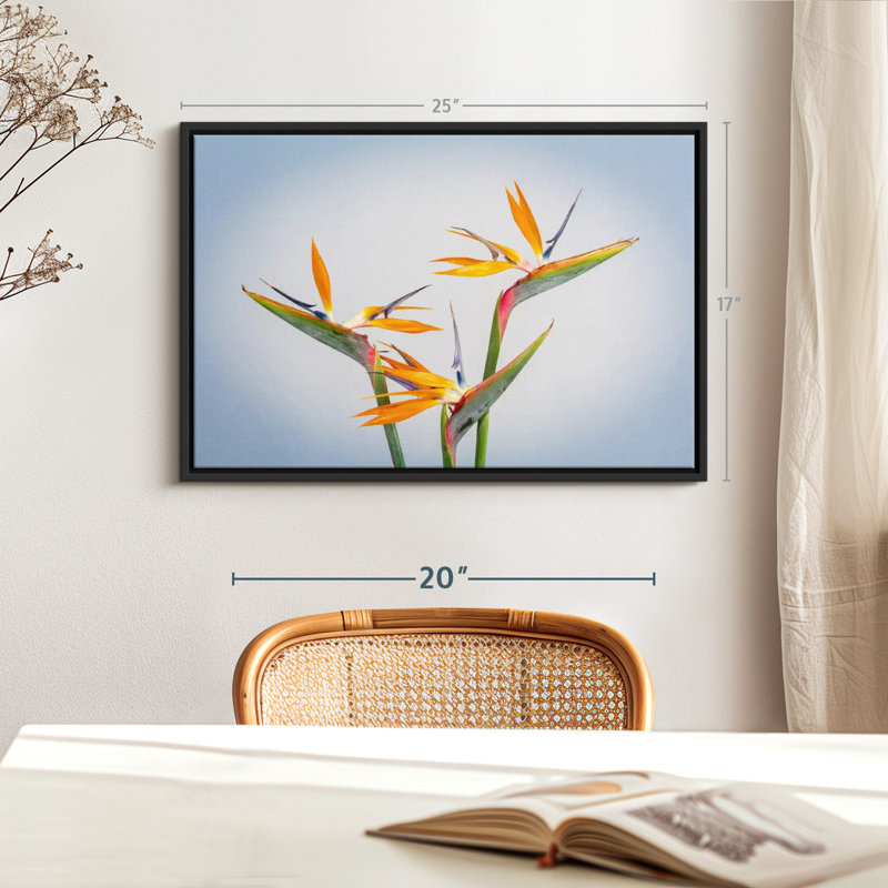Impression sur toile jaune Strelitzia jaune, H 17 po x l 25 po