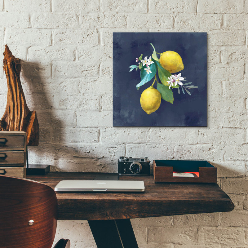 «Lemon Branches 2» par Danhui Nai, art mural en verre acrylique, H 12 po x l 12 po x P 0,13 po