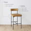 Tabouret de bar en similicuir avec pieds en métal-1122663135-1107554576-1082854849