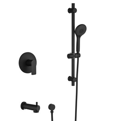 Wall Mounted Brass Tub Faucet with Hand Shower