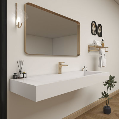Jessica 59'' Acrylic Single Bathroom Vanity Top with Sink