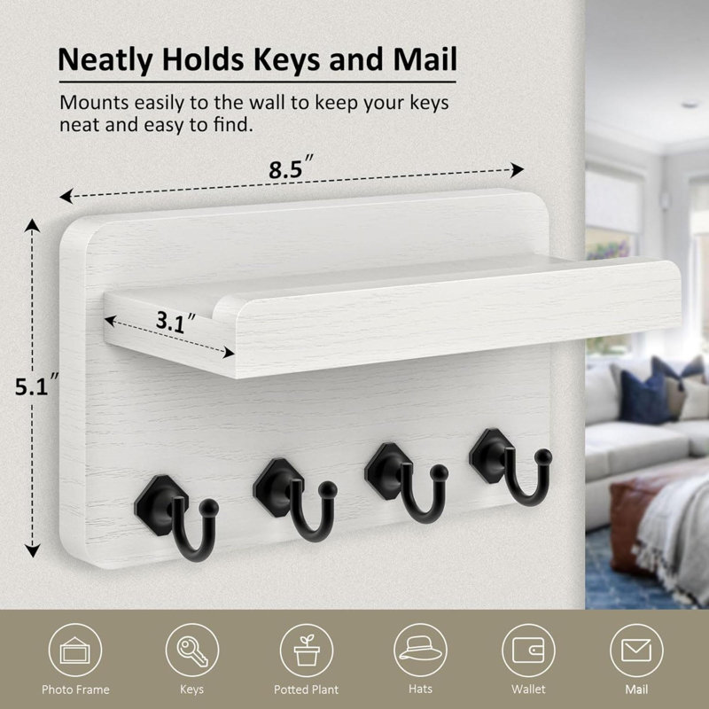 Manufactured Wood Wall Organizer