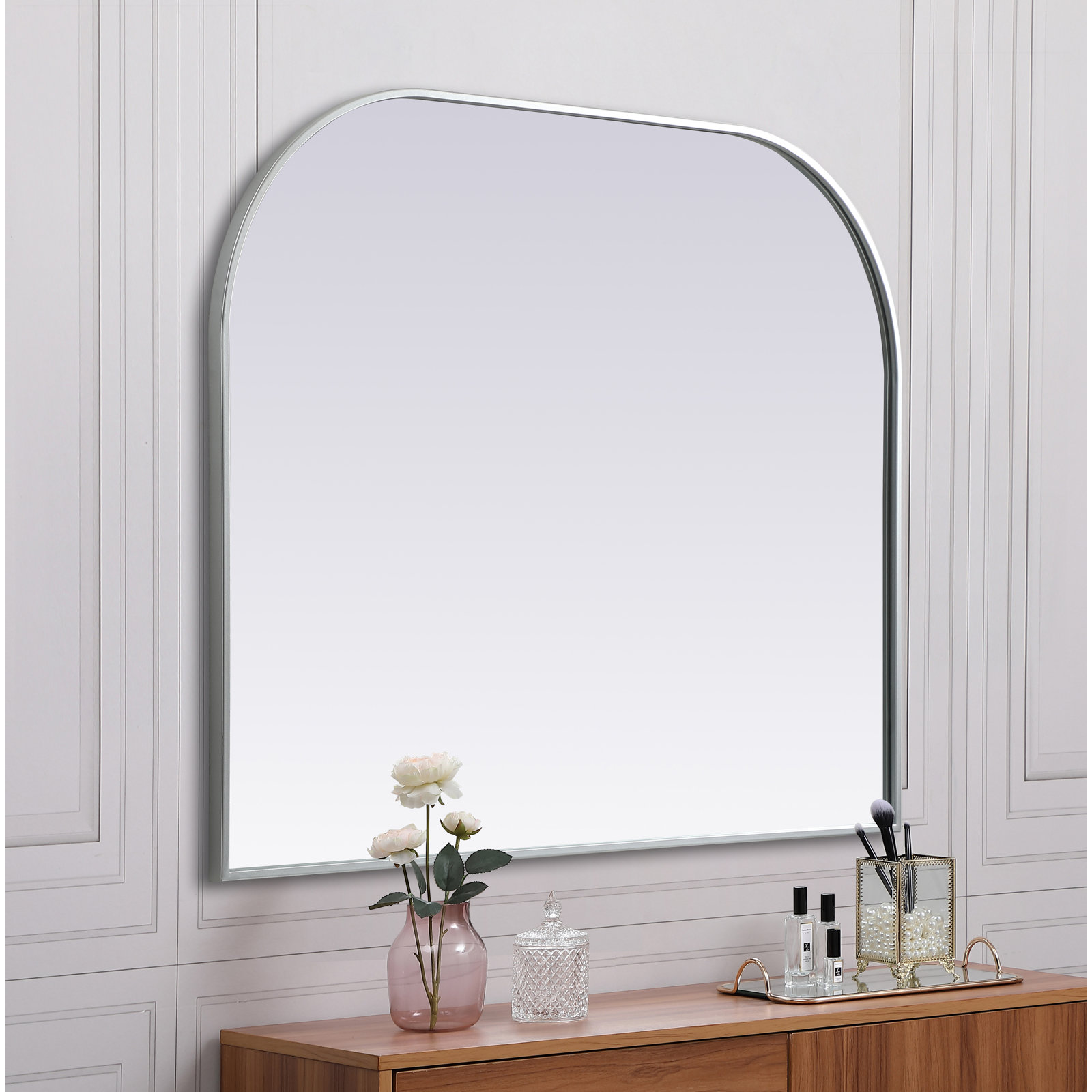Sabine Accent Mirror, Silver, 34" x 42"