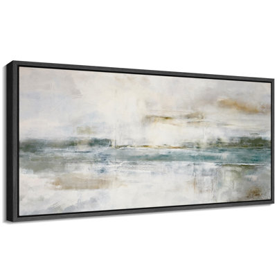 Grunge Green Gray Abstract Artwork, Modern Industrial Chic Wall Pictures, Large Framed Canvas Giclee Print Wall Art